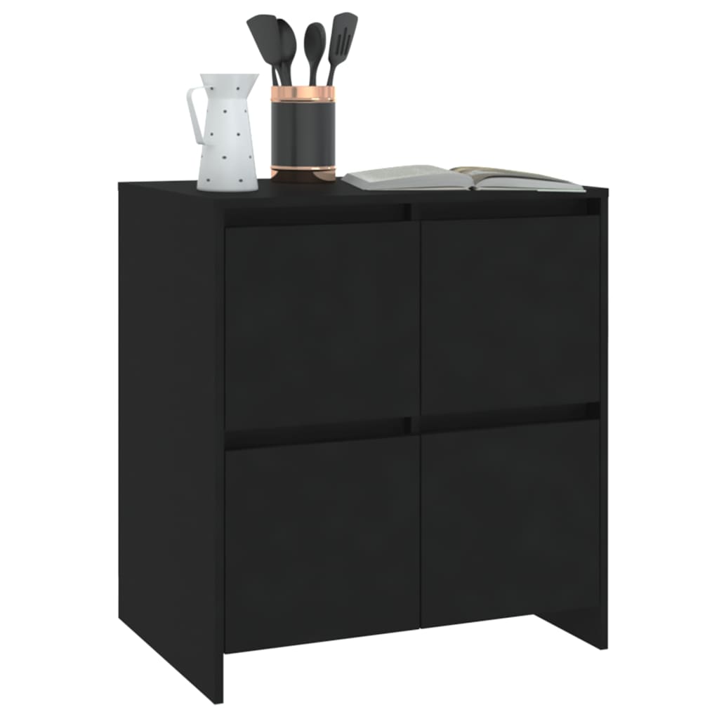 Buffets 2 pcs 70x41x75 cm en dérivé du bois couleur chêne