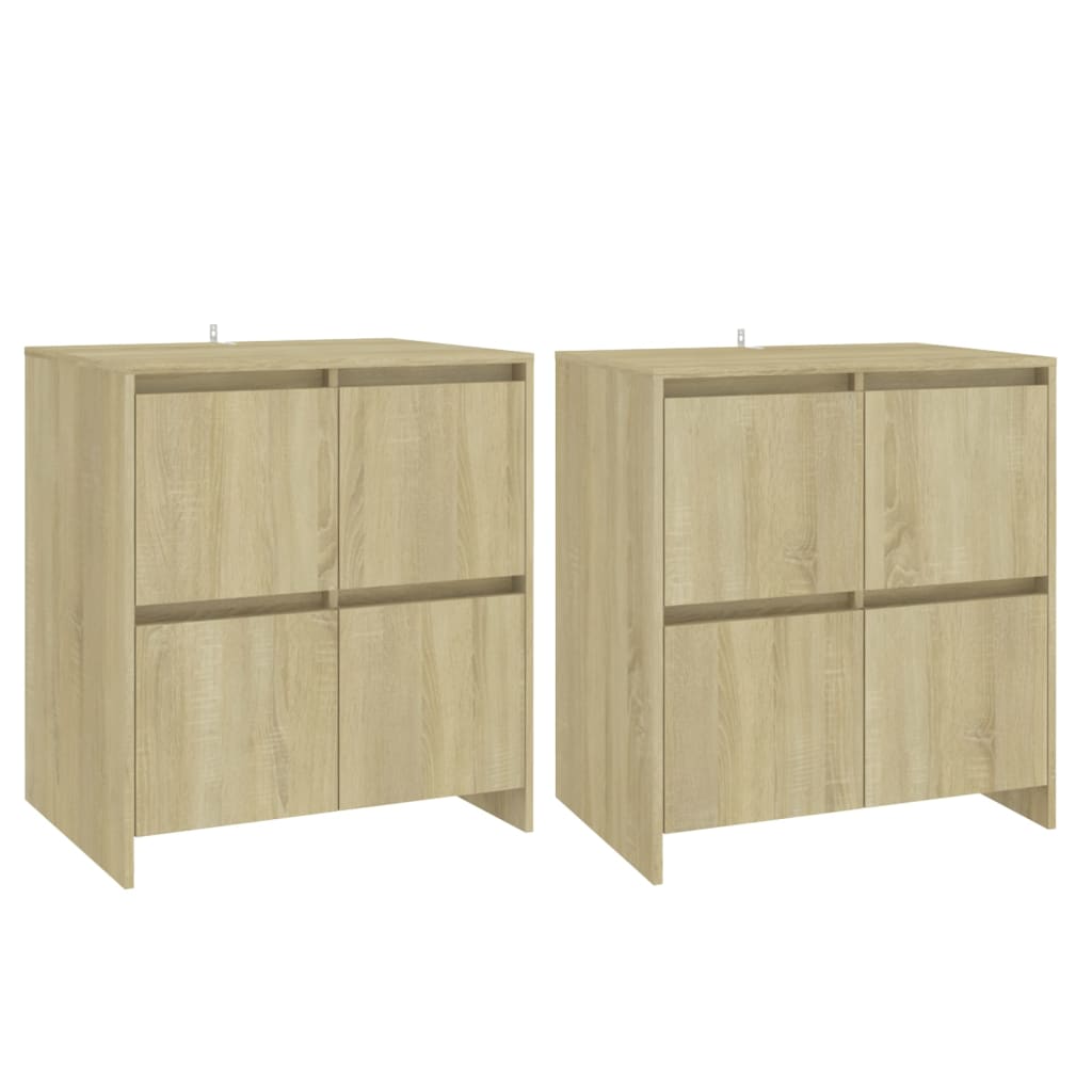 Buffets 2 pcs 70x41x75 cm bois fini