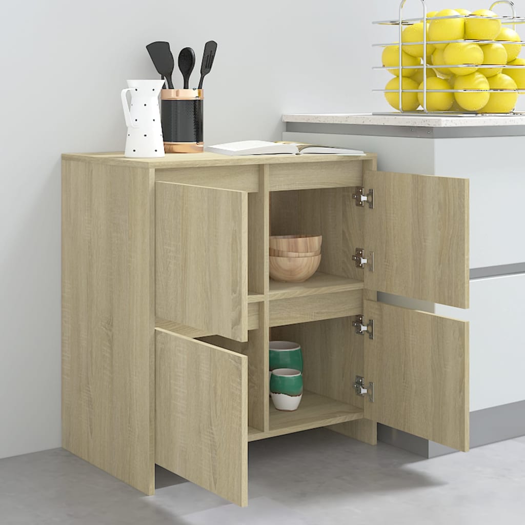 Buffets 2 pcs 70x41x75 cm bois fini