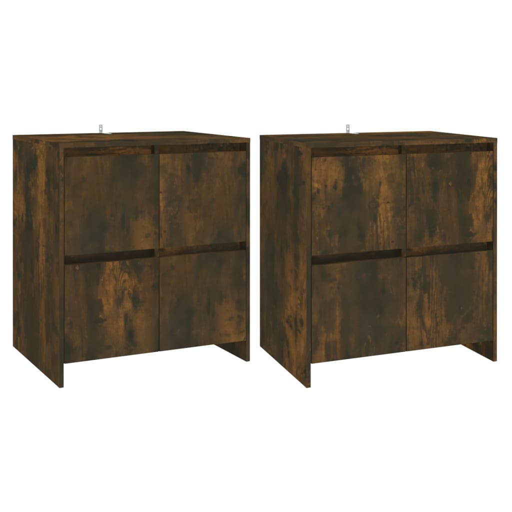 Buffets 2 pcs 70x41x75 cm bois fini