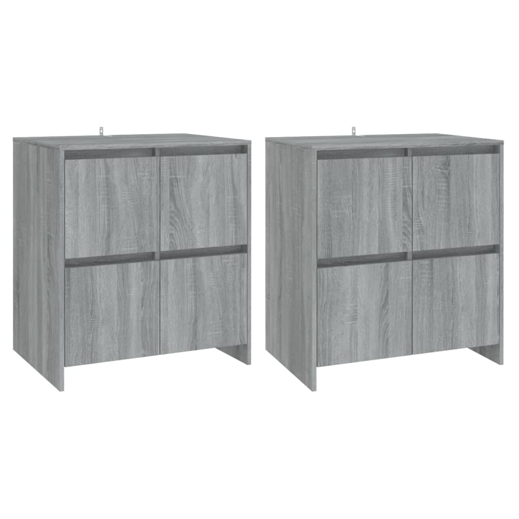 Buffets 2 pcs 70x41x75 cm bois fini