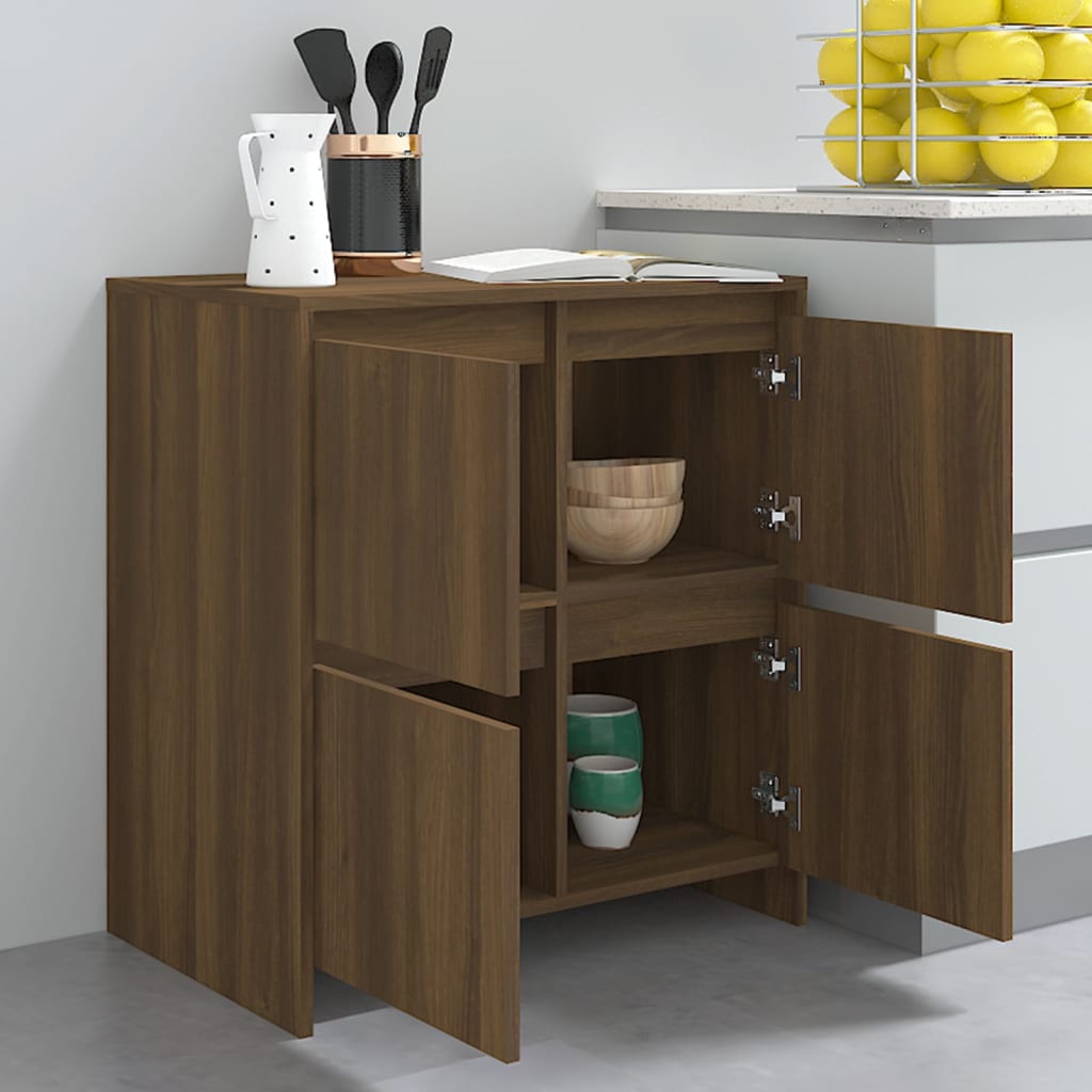 Buffets 2 pcs 70x41x75 cm bois fini