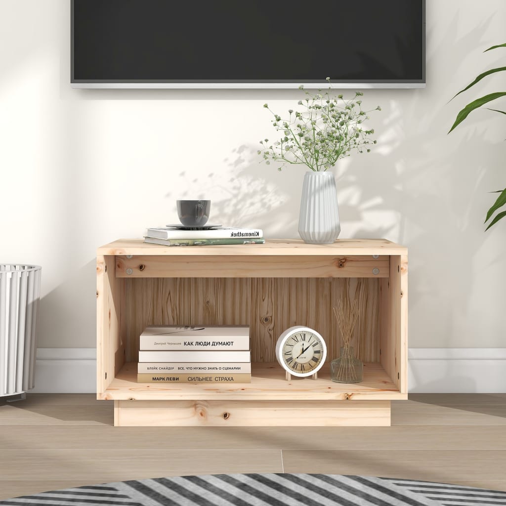 Meuble TV 60x35x35 cm en bois de pin massif