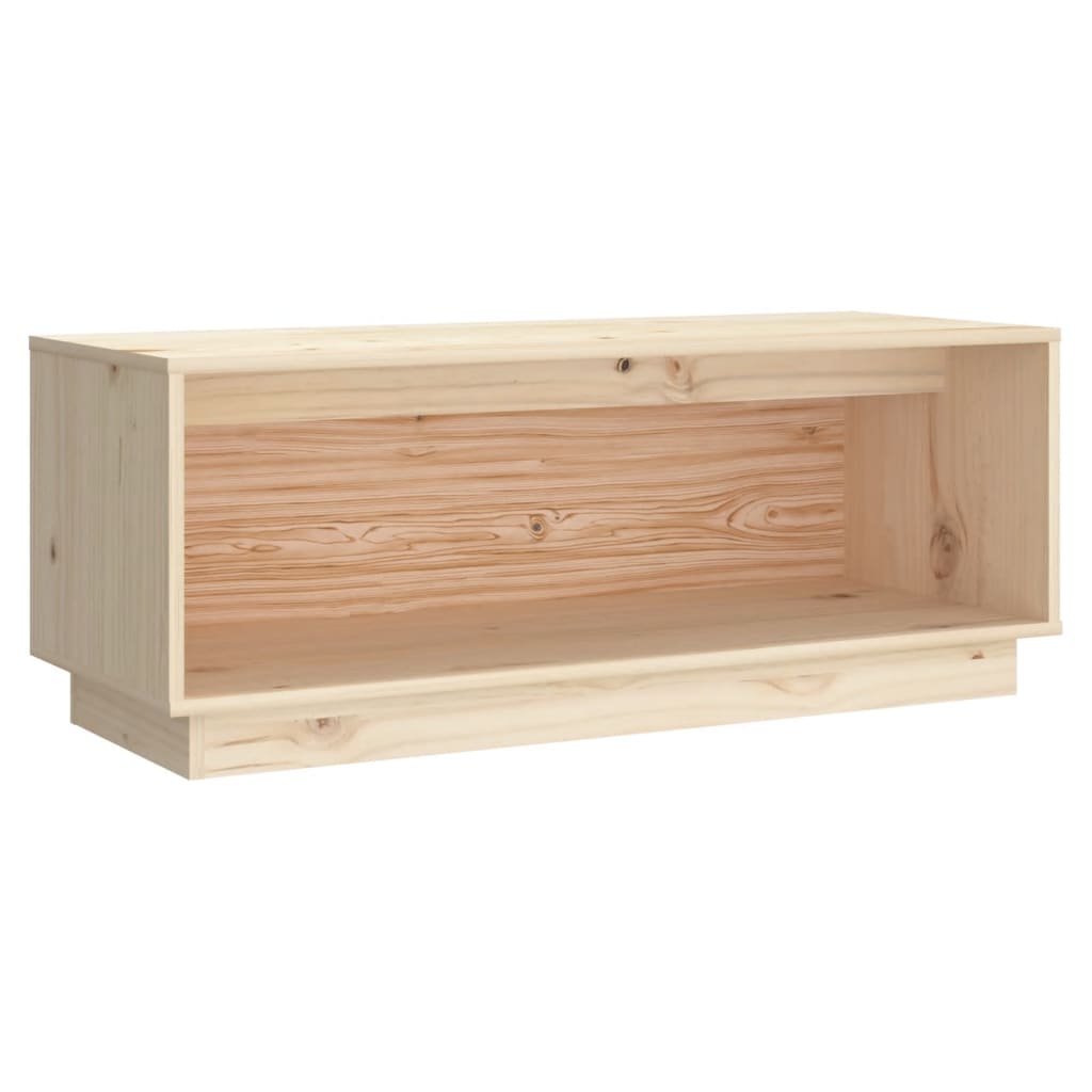 Meuble TV 90x35x35 cm en bois de pin massif