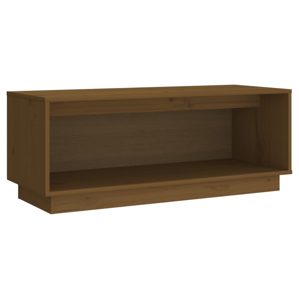 Meuble TV 90x35x35 cm en bois de pin massif