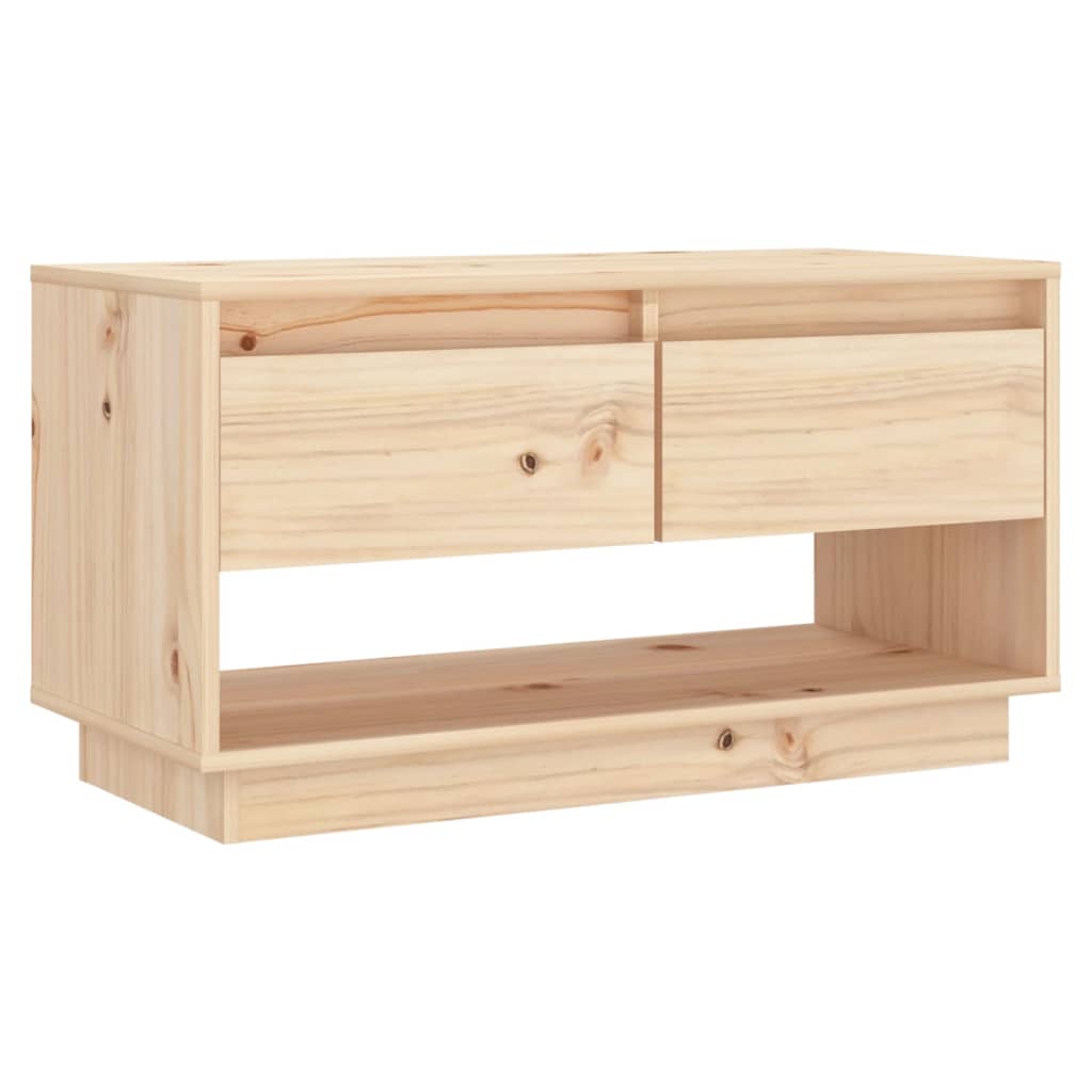 Meuble TV 74x34x40 cm en bois de pin massif