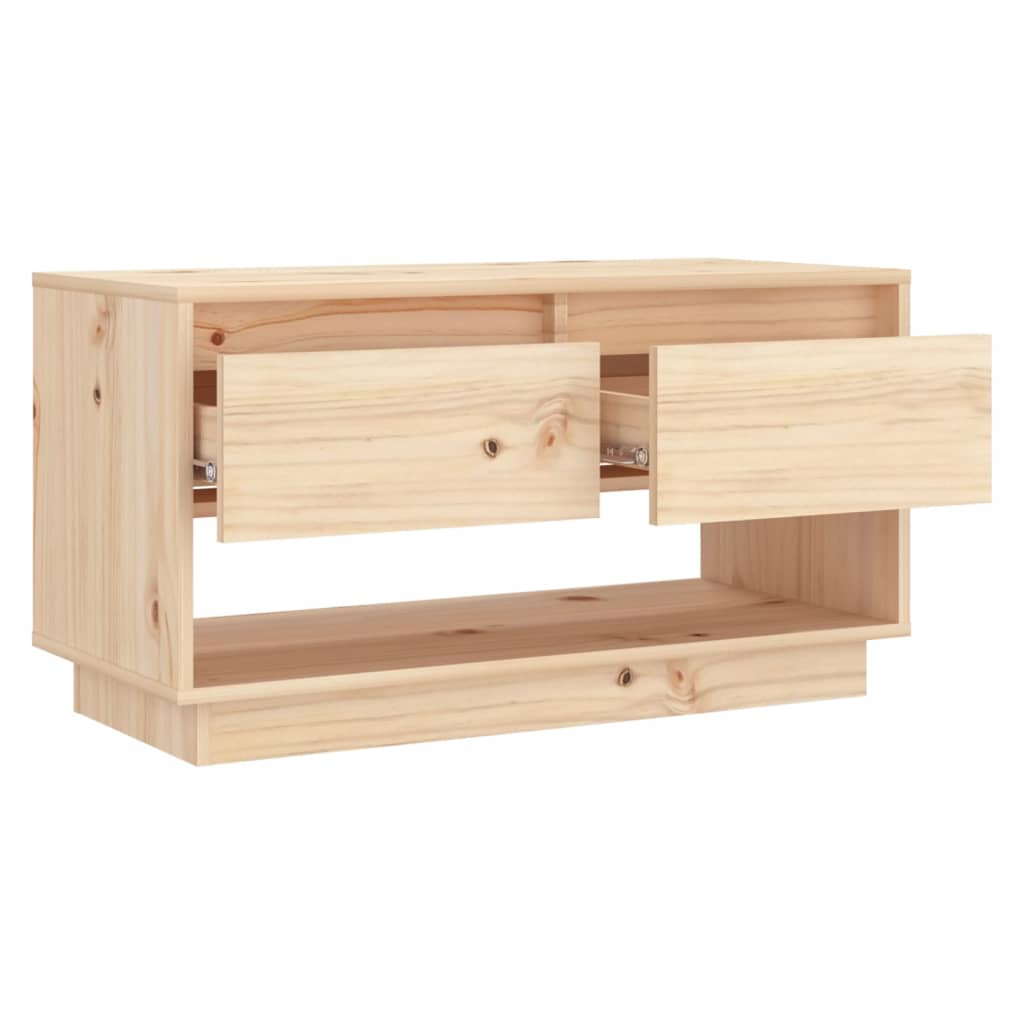 Meuble TV 74x34x40 cm en bois de pin massif