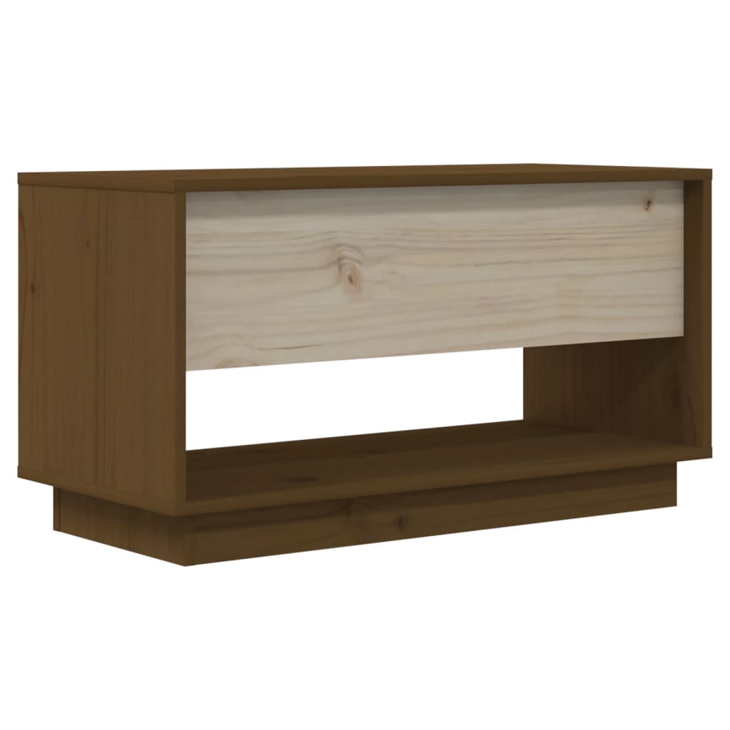 Meuble TV 74x34x40 cm en bois de pin massif