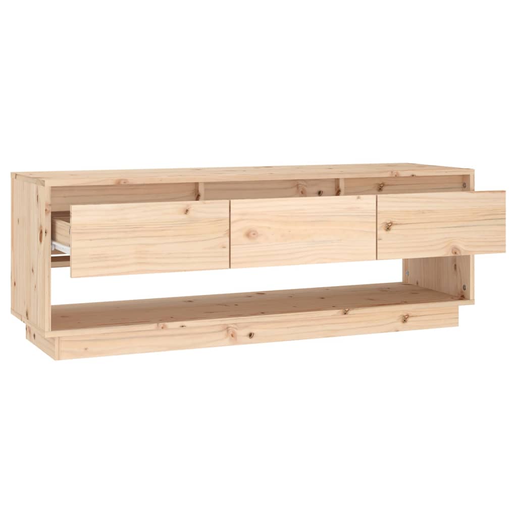 Meuble TV 110,5x34x40 cm en bois de pin massif