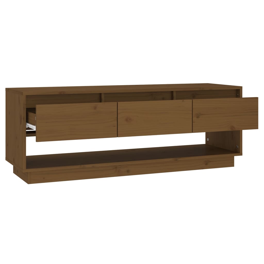 Tv-meubel 110,5x34x40 cm massief grenenhout