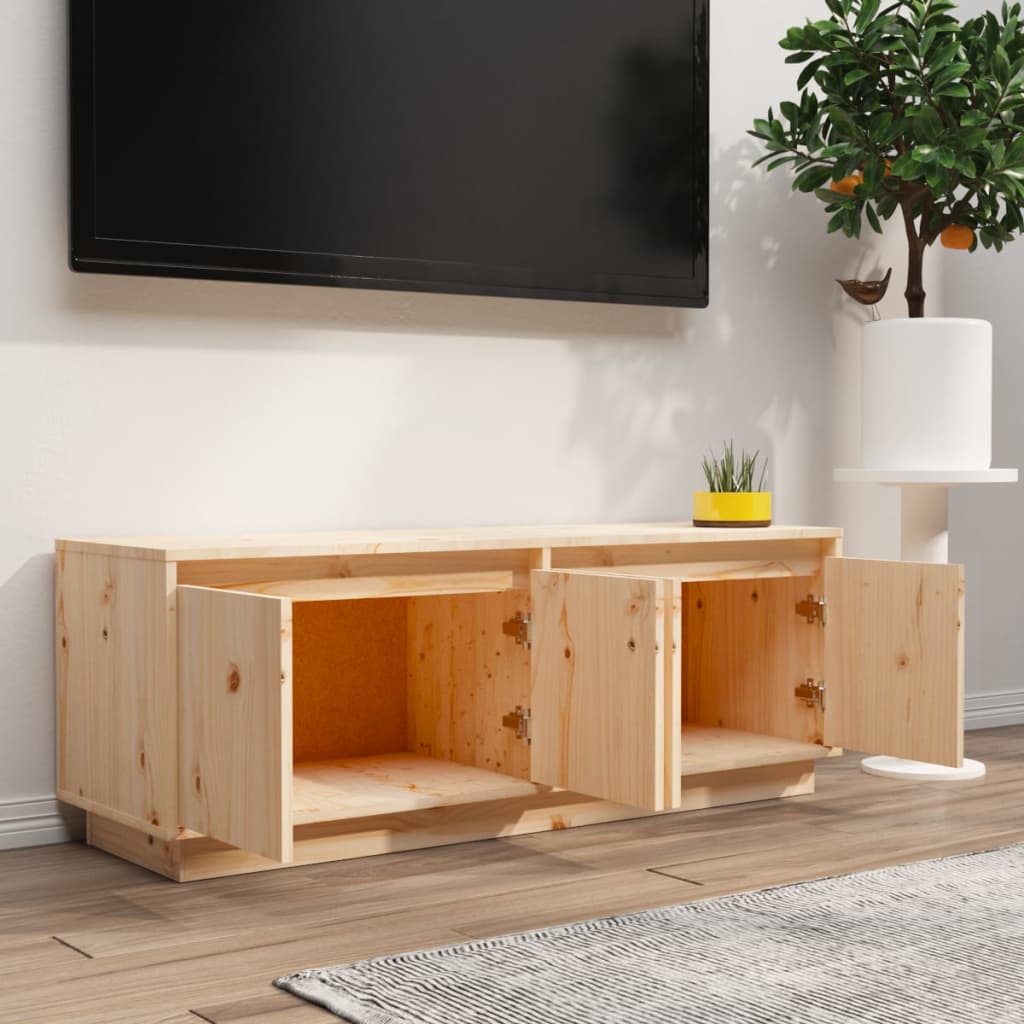 Meuble TV 110x34x40 cm en bois de pin massif