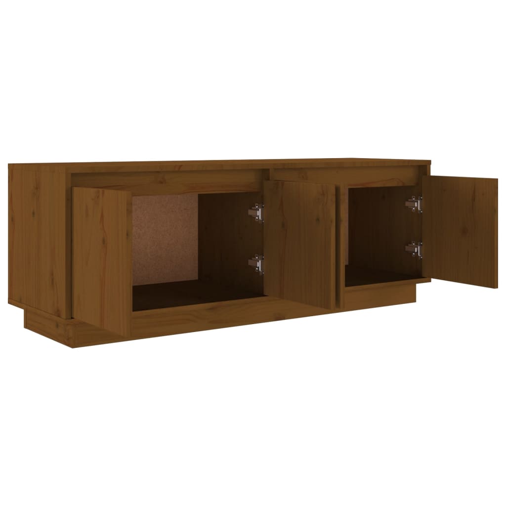 Meuble TV 110x34x40 cm en bois de pin massif