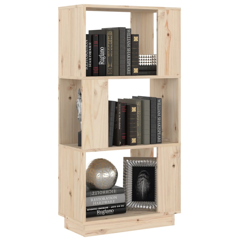 Bibliothèque/paravent 51x25x101 cm en bois de pin massif