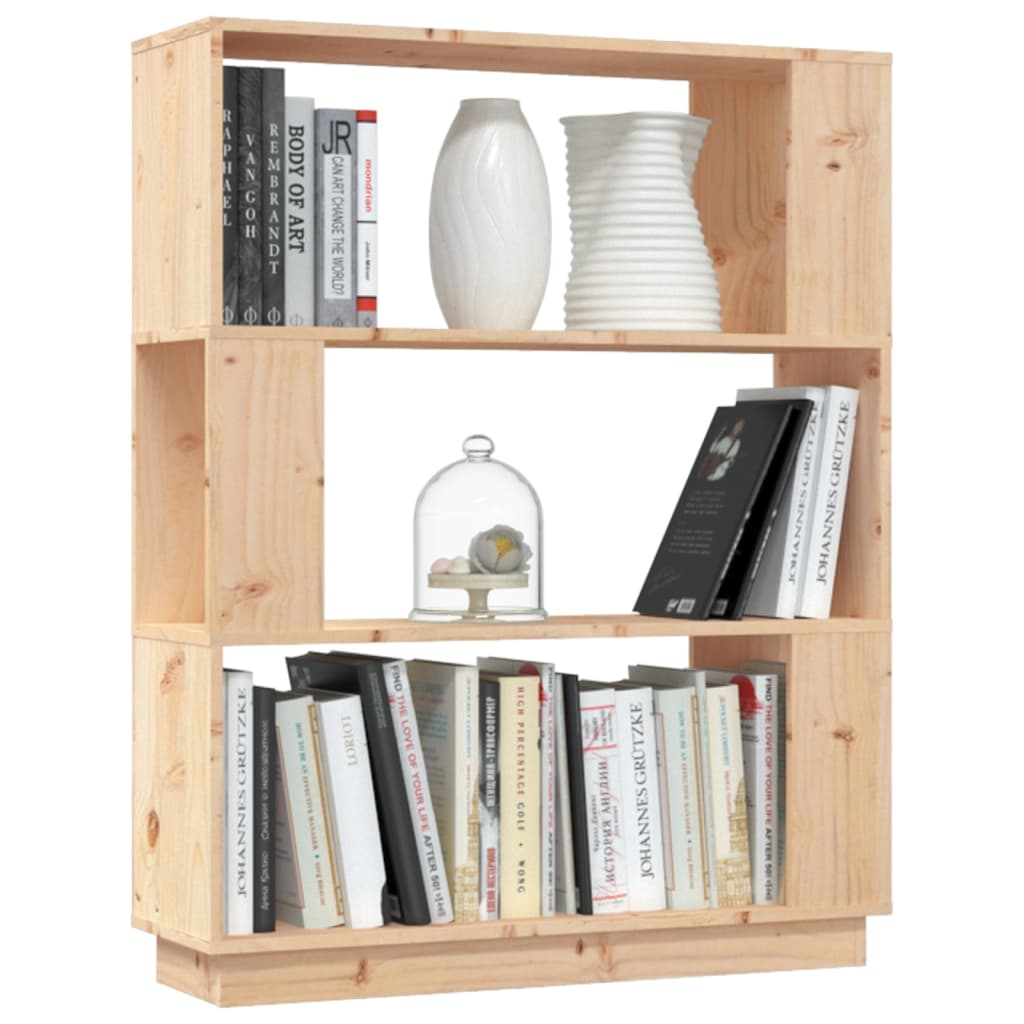 Bibliothèque/paravent 80x25x101 cm en bois de pin massif