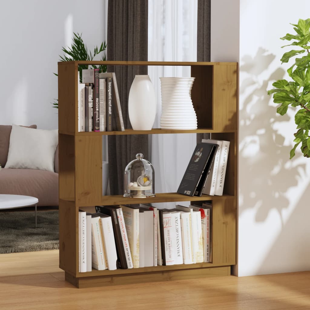 Boekenkast/kamerscherm 80x25x101 cm massief grenenhout