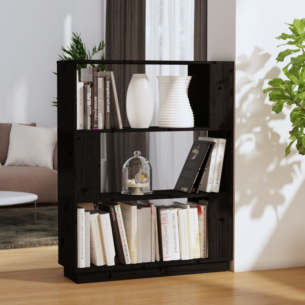 Boekenkast/kamerscherm 80x25x101 cm massief grenenhout