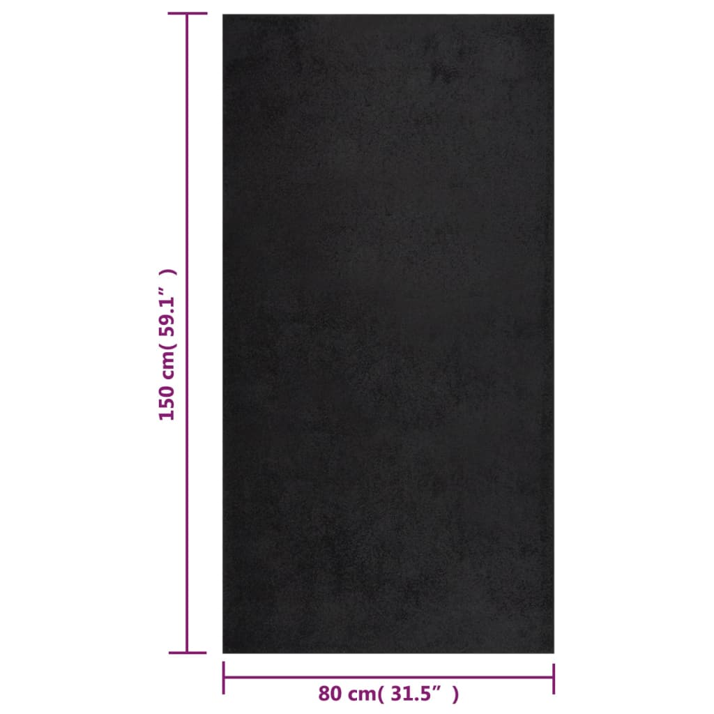 Tapis shaggy poils longs 160x230 cm coloris anthracite