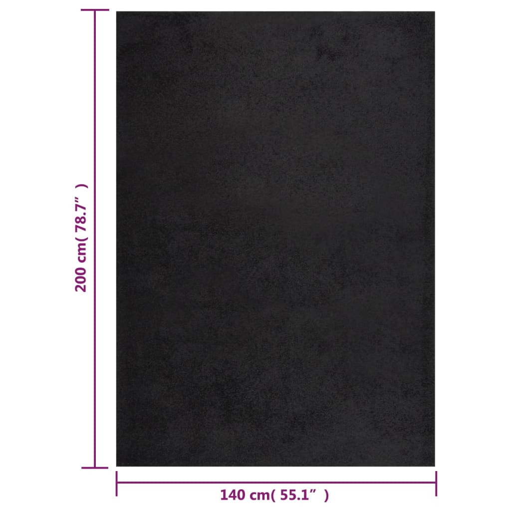 Tapis shaggy poils longs 160x230 cm coloris anthracite