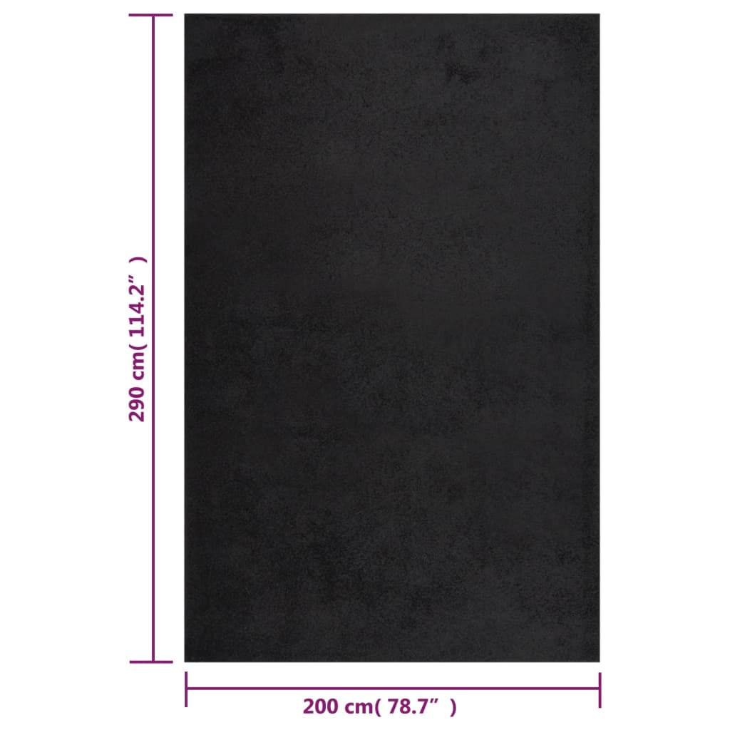 Tapis shaggy poils longs 160x230 cm anthracite