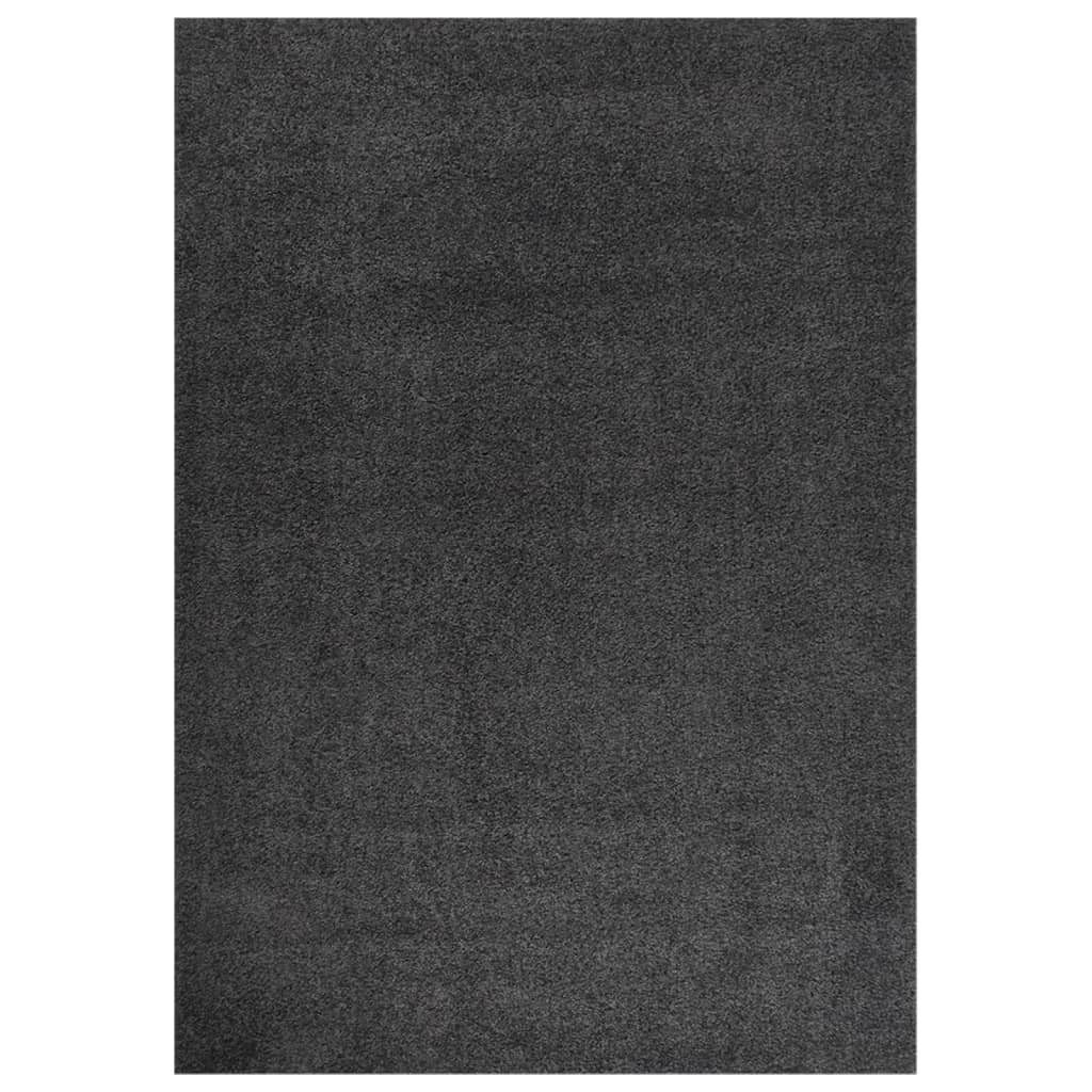 Tapis shaggy poils longs 160x230 cm anthracite