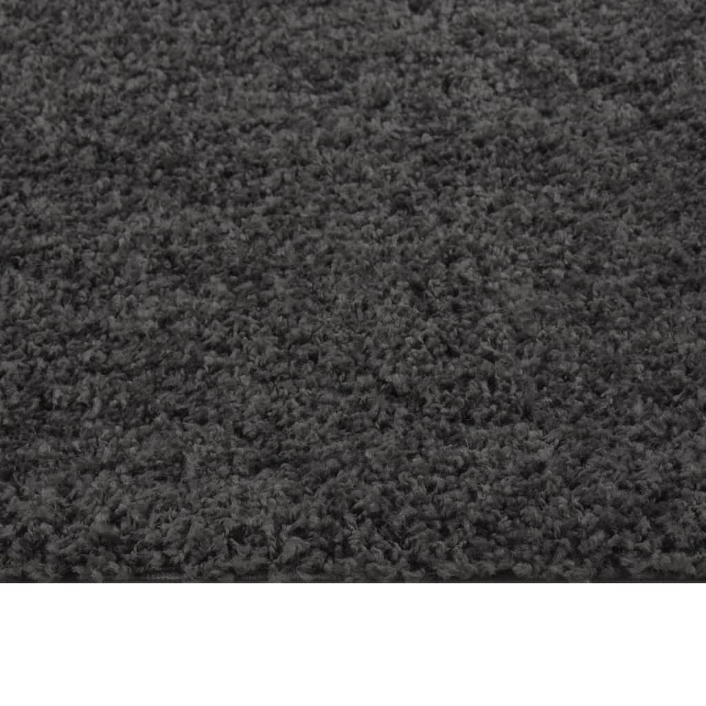 Tapis shaggy poils longs 160x230 cm coloris anthracite