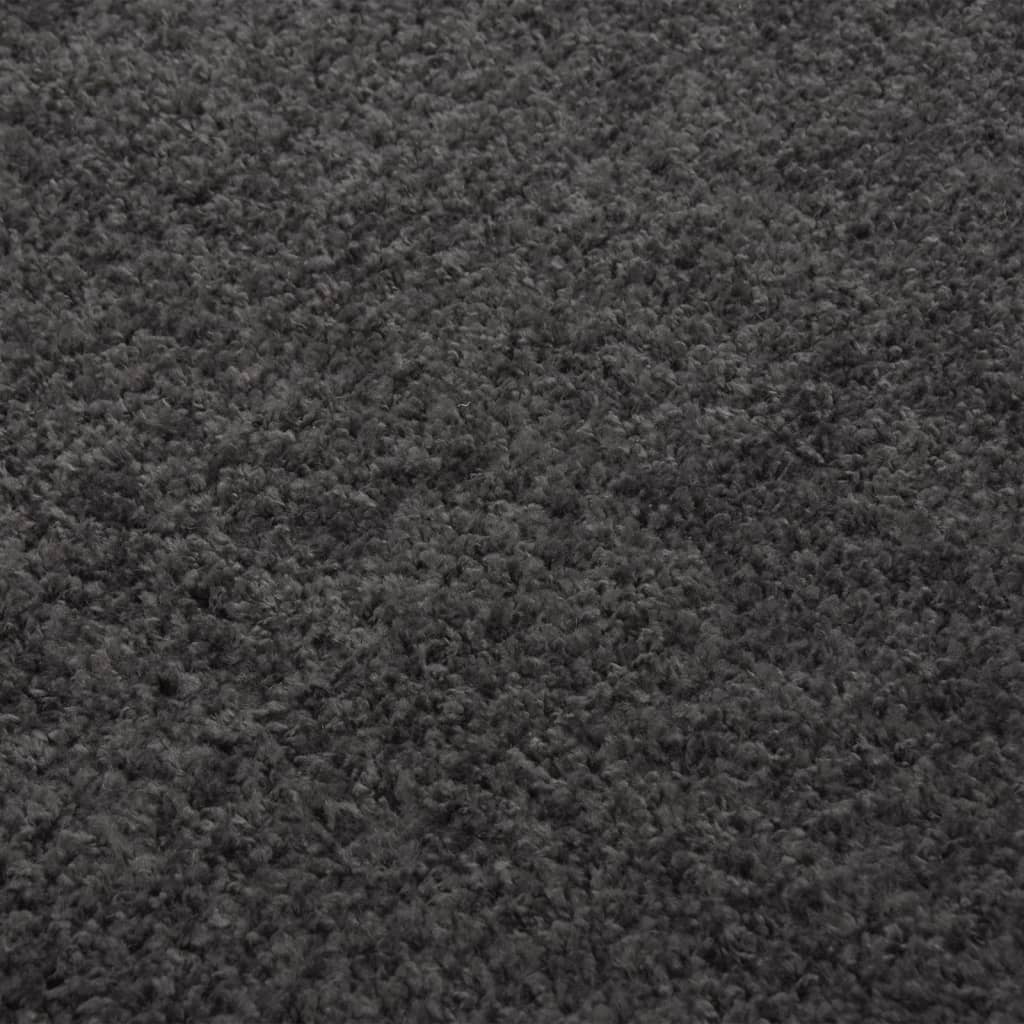 Tapis shaggy poils longs 160x230 cm anthracite