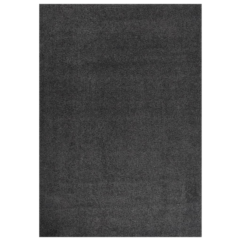 Tapis shaggy poils longs 160x230 cm anthracite