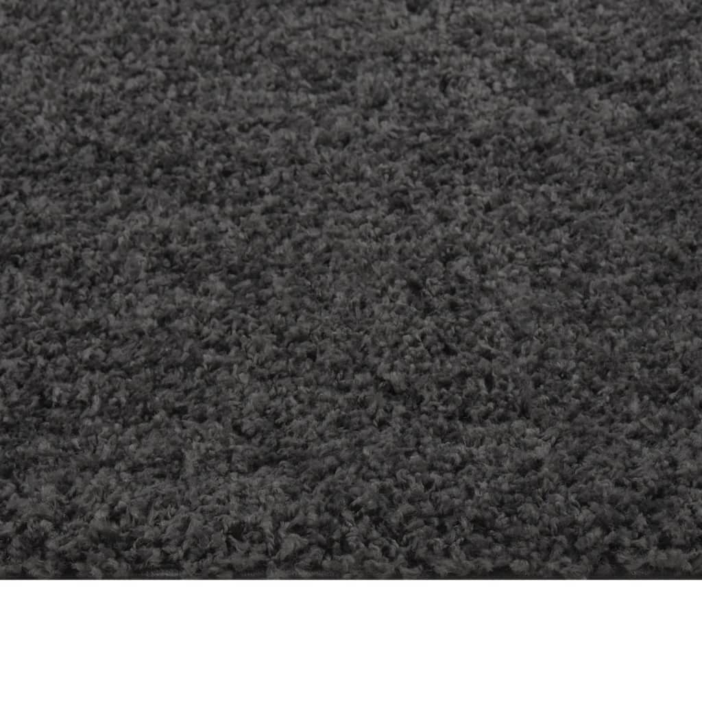 Tapis shaggy poils longs 160x230 cm coloris anthracite