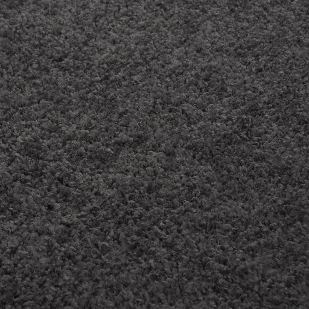 Tapis shaggy poils longs 160x230 cm coloris anthracite