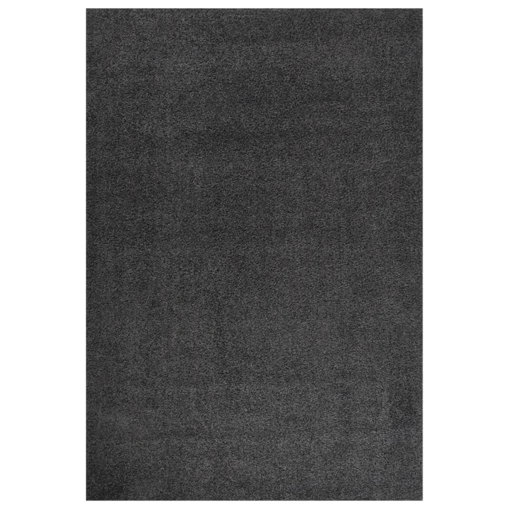 Tapis shaggy poils longs 160x230 cm coloris anthracite