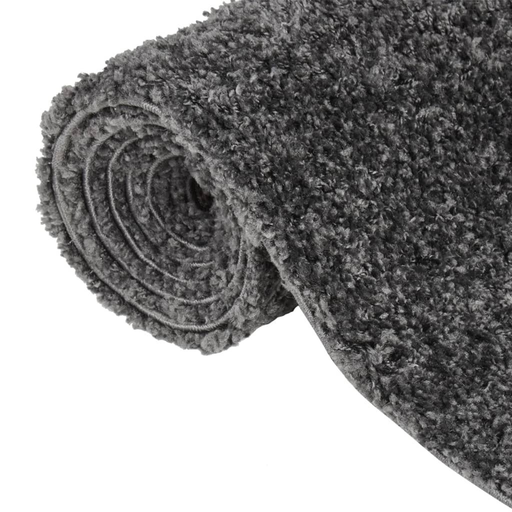 Tapis shaggy poils longs 160x230 cm coloris anthracite