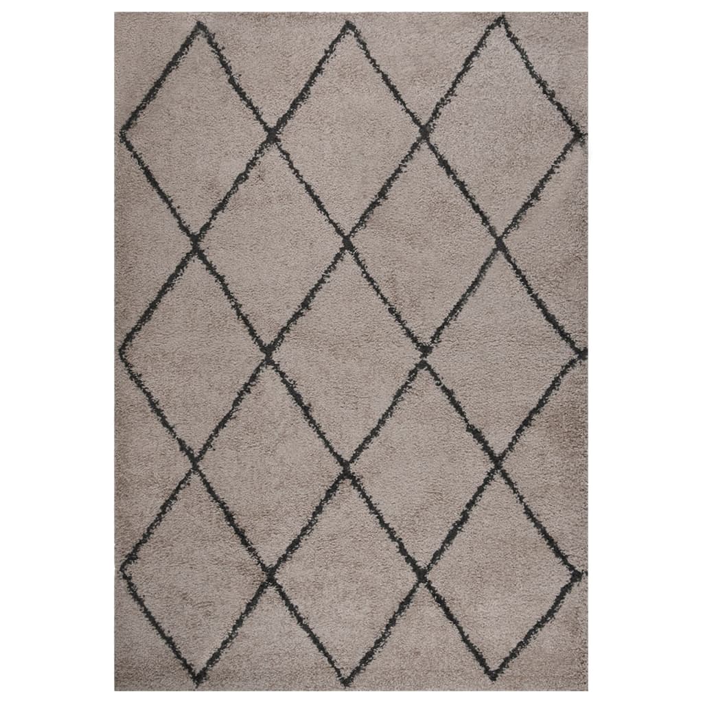 Tapis shaggy poils longs 160x230 cm coloris anthracite