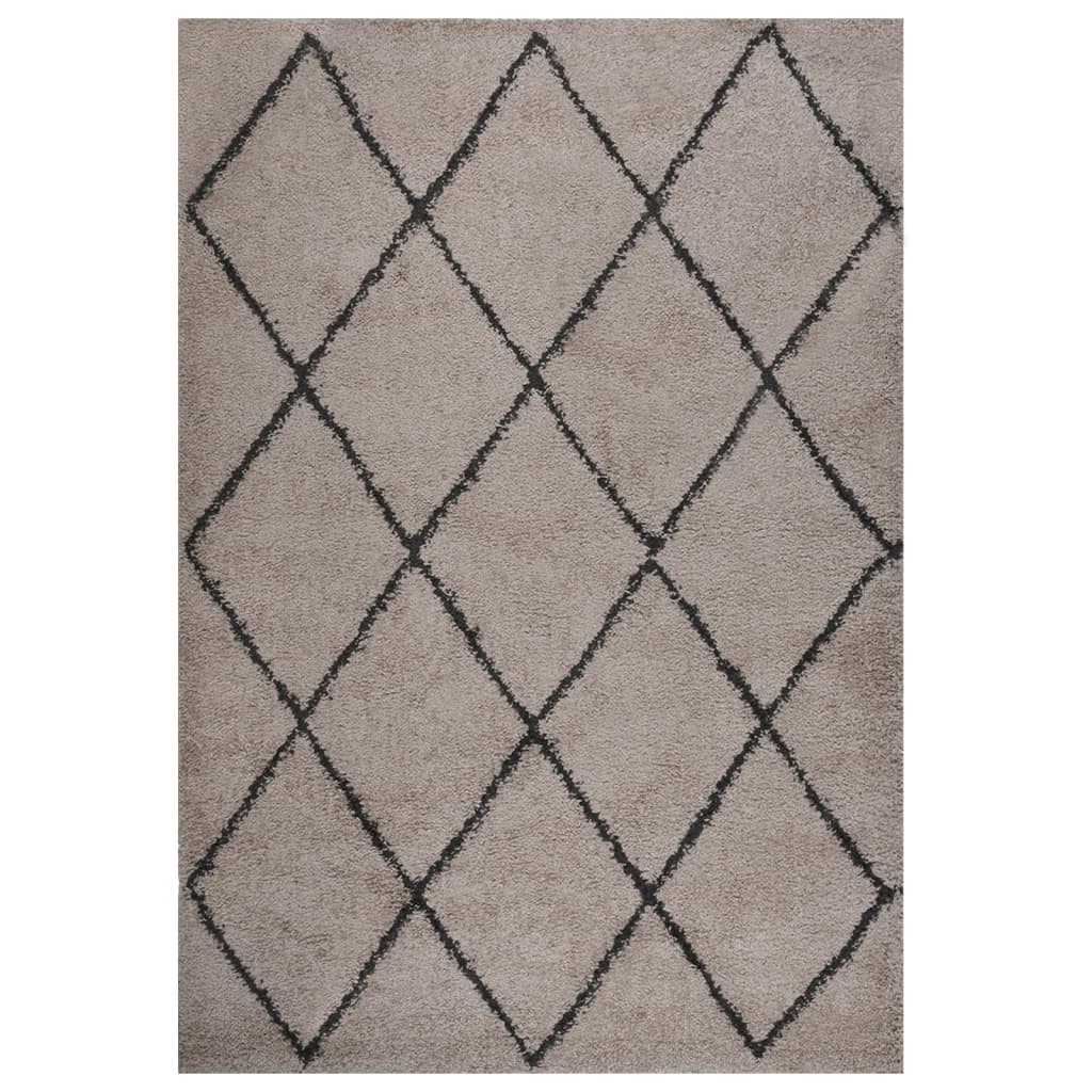 Tapis shaggy poils longs 160x230 cm coloris anthracite