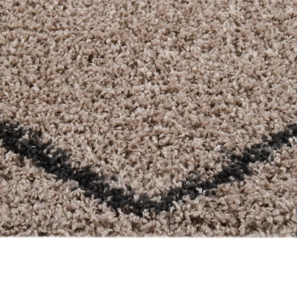 Tapis shaggy poils longs 160x230 cm anthracite