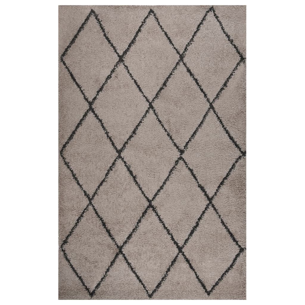 Tapis shaggy poils longs 160x230 cm coloris anthracite