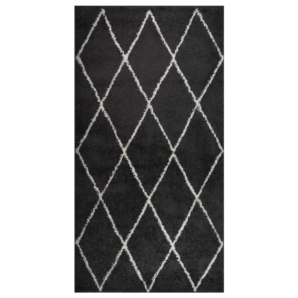 Tapis shaggy poils longs 160x230 cm anthracite