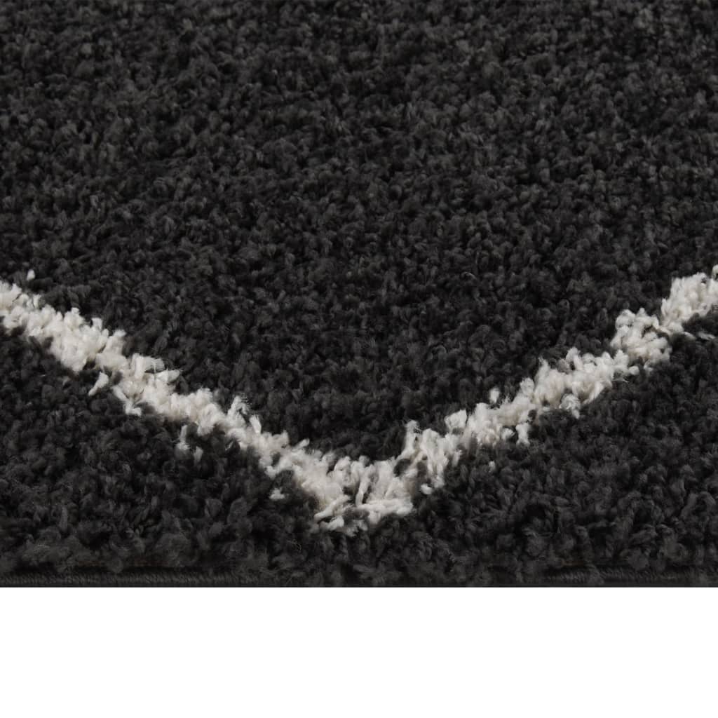 Tapis shaggy poils longs 160x230 cm anthracite