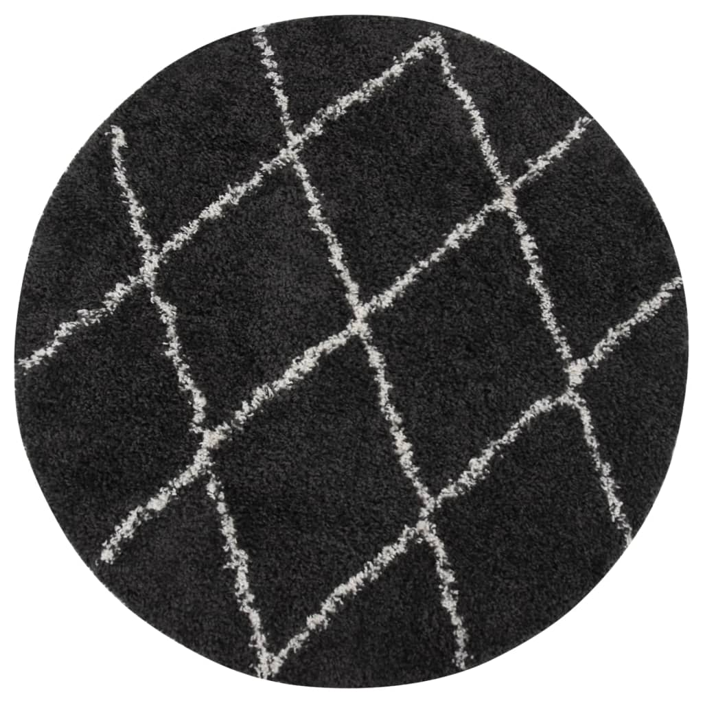 Tapis shaggy poils longs 160x230 cm coloris anthracite