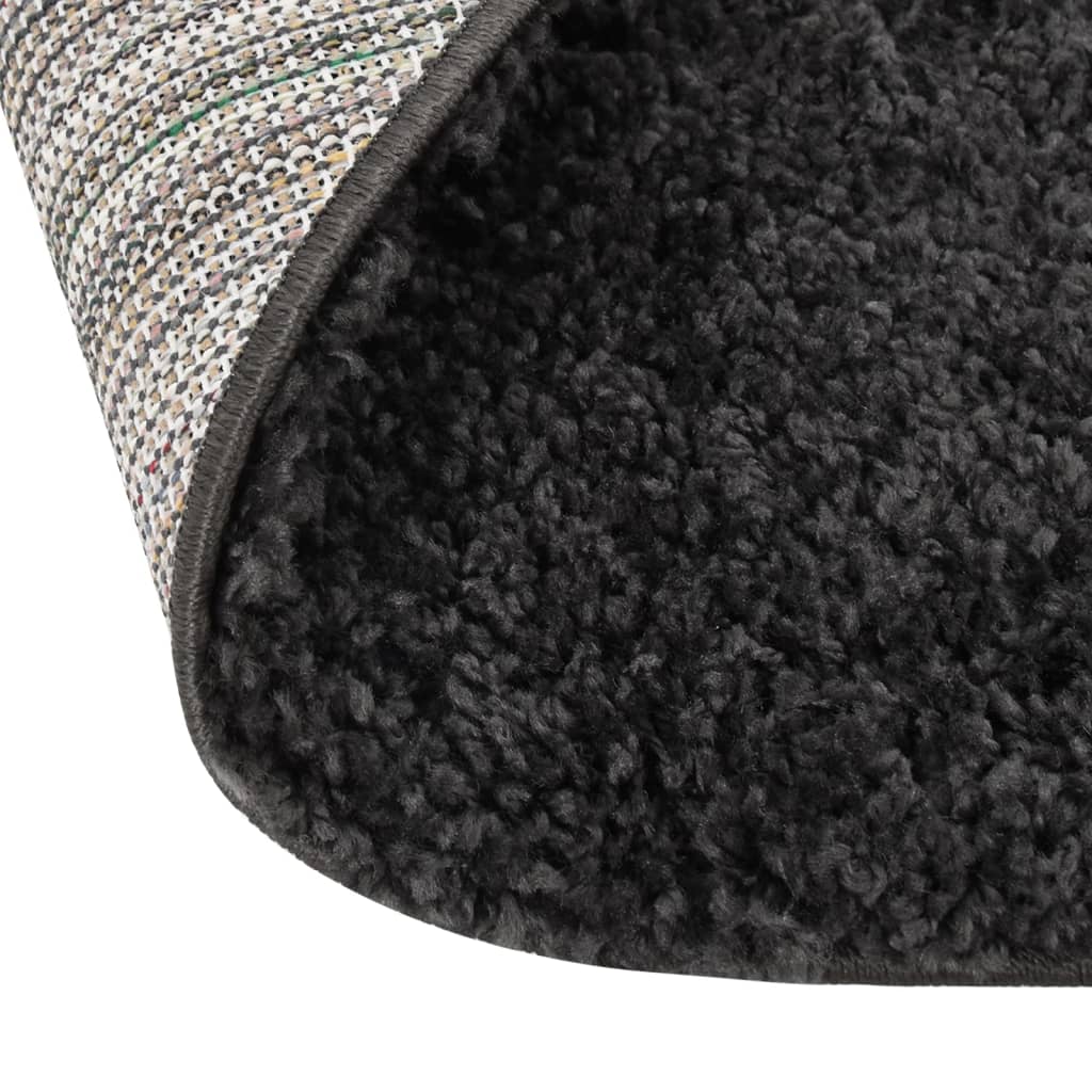 Tapis shaggy poils longs 160x230 cm coloris anthracite