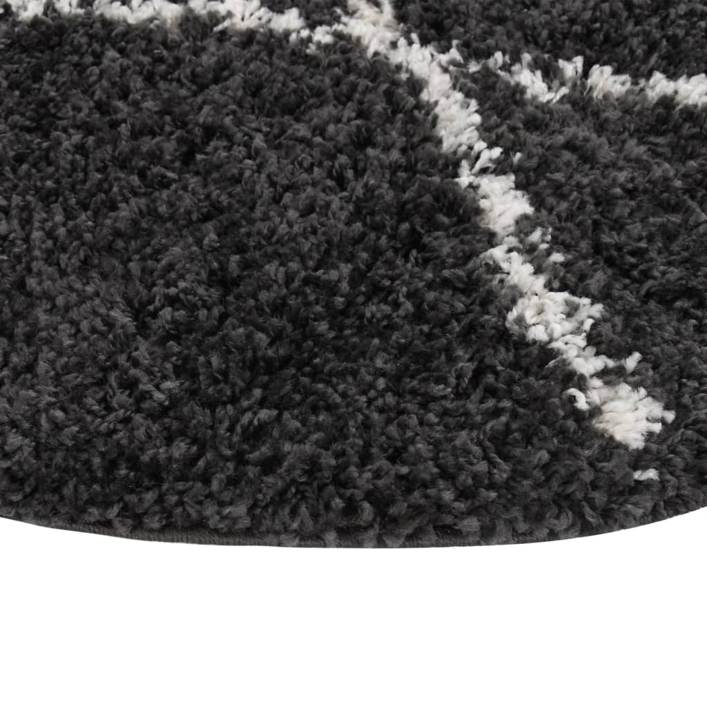 Tapis shaggy poils longs 160x230 cm coloris anthracite