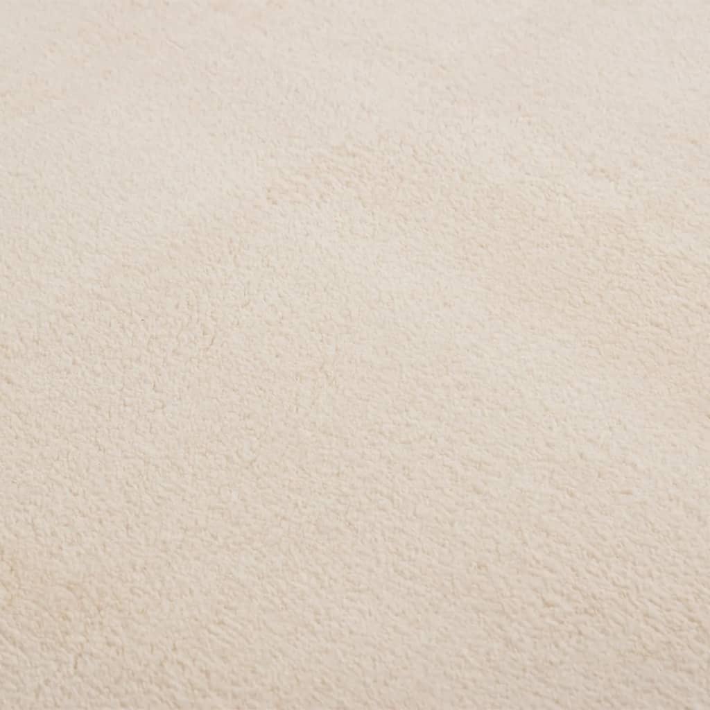 Vloerkleed wasbaar korte pool anti-slip 200x290 cm beige