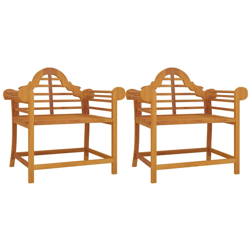 Chaises de jardin 2 pcs 91x62x94 cm bois de teck massif