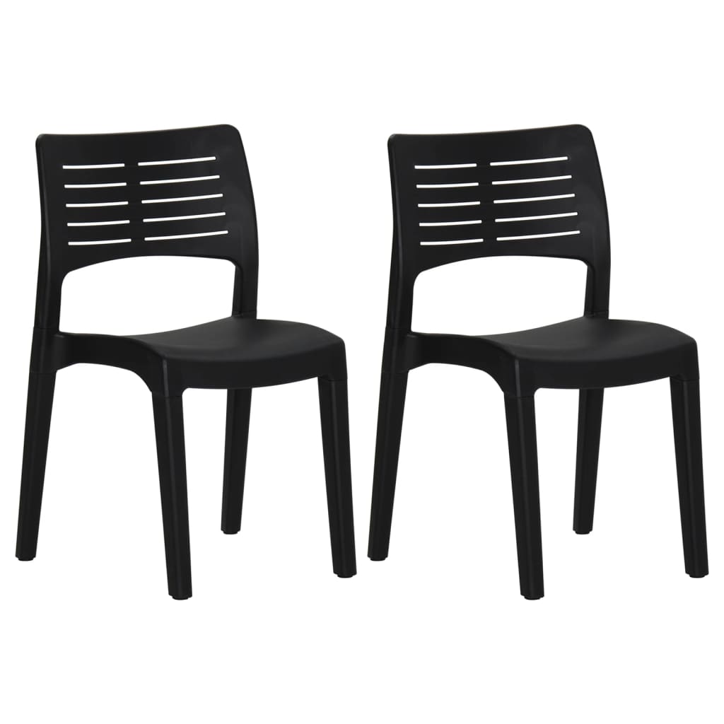 Chaises de jardin 2 pcs polypropylène