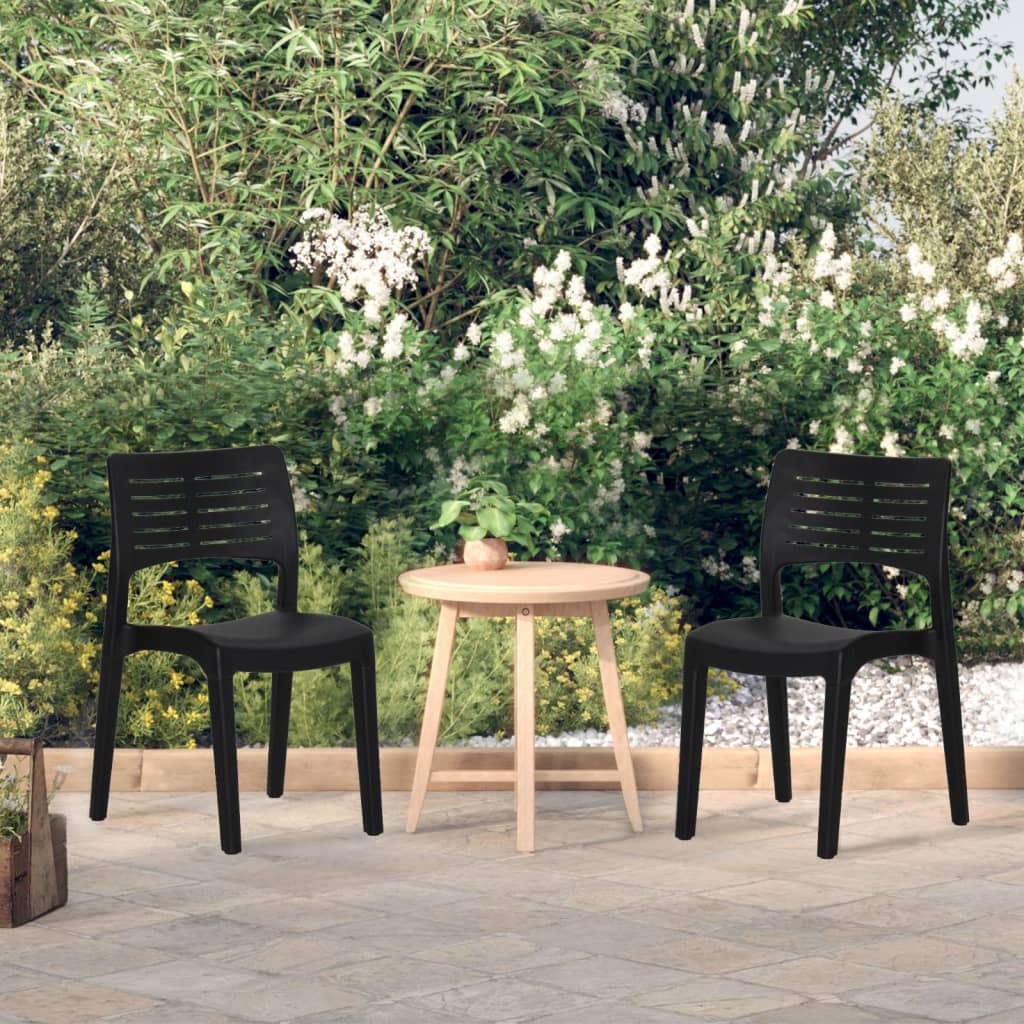 Chaises de jardin 2 pcs polypropylène