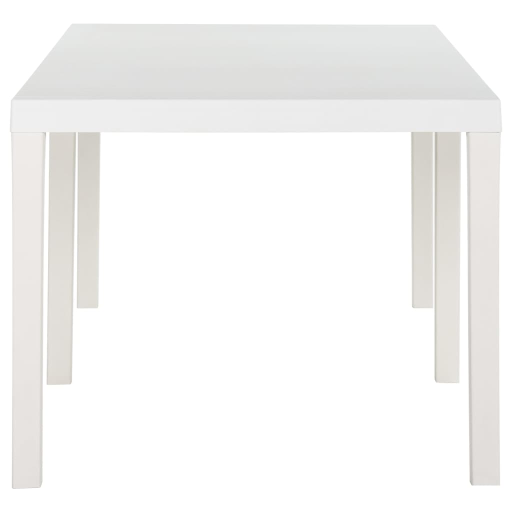 Table de jardin 220x90x72 cm polypropylène blanc