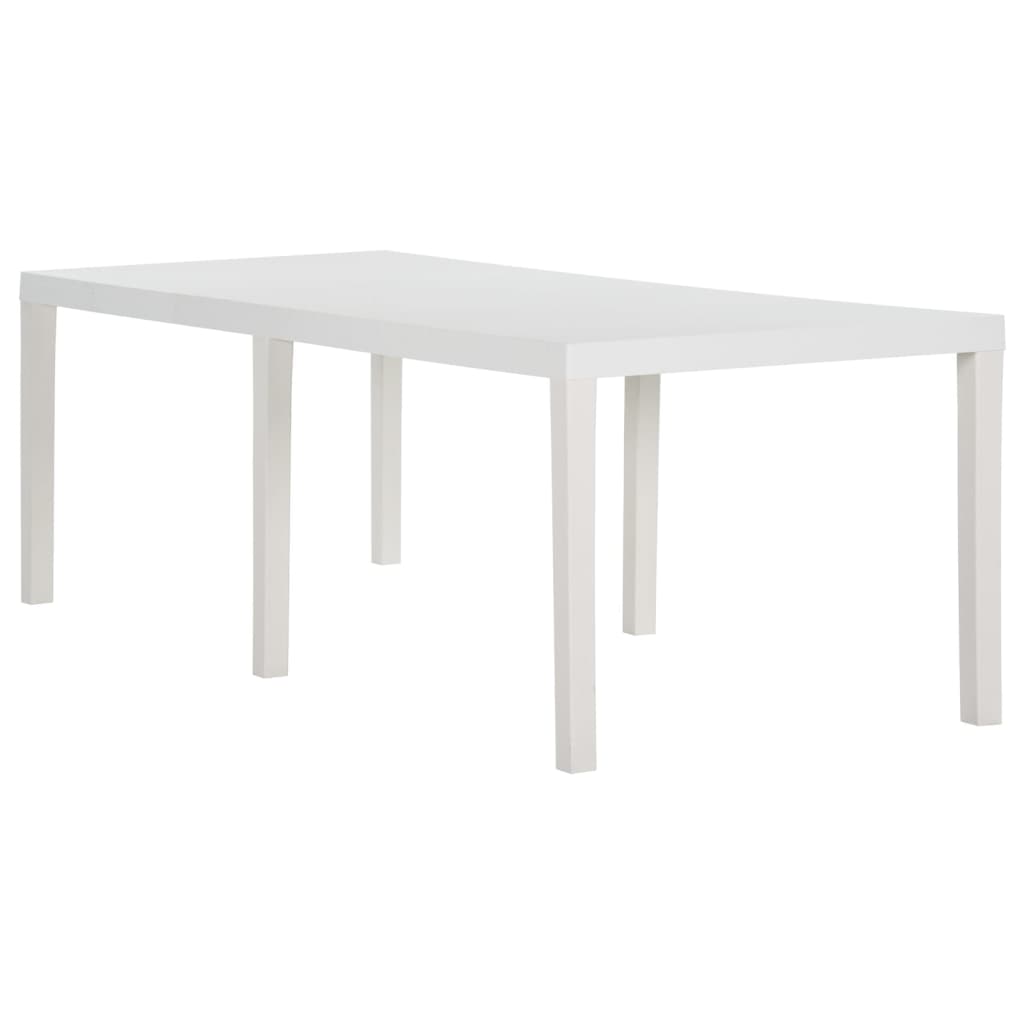 Table de jardin 220x90x72 cm polypropylène blanc