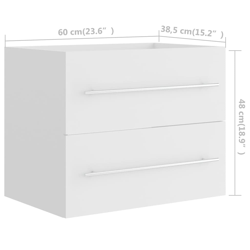 Wastafelkast met ingebouwde wastafel bewerkt hout