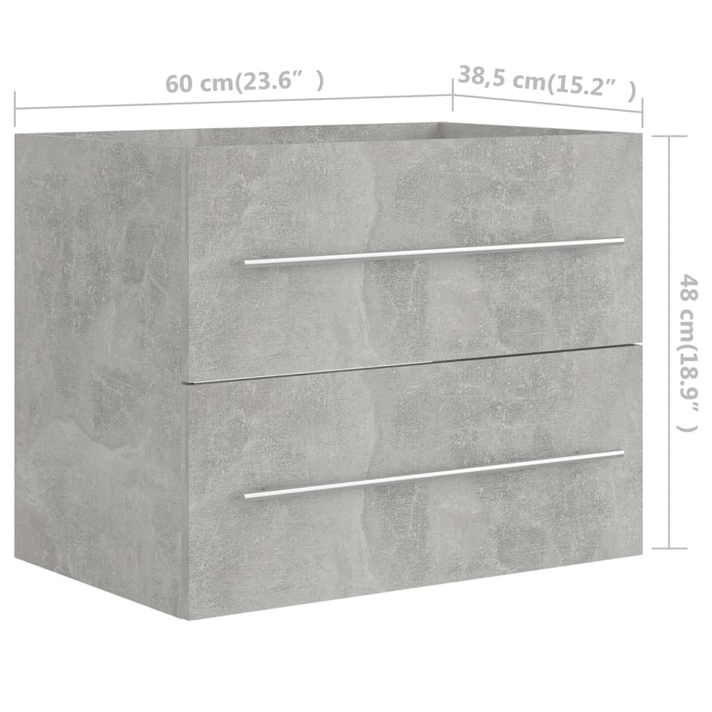 Wastafelkast met ingebouwde wastafel bewerkt hout