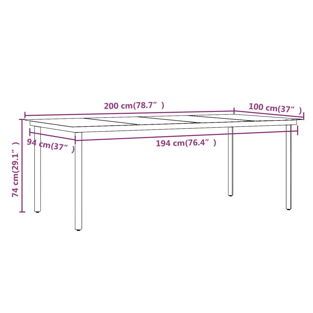 Ensemble de jardin 3 pièces avec coussins