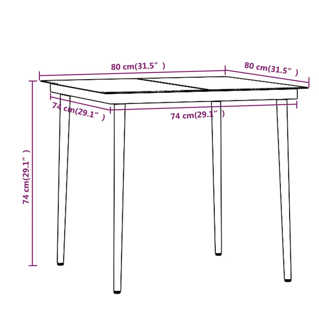 Ensemble de jardin 5 pièces avec coussins